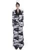 kunswear原创设计师夏季轻奢时尚女士黑白条纹西服外套824002070
