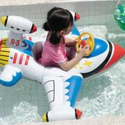 2023水上坐骑充气儿童，坐圈游泳圈宝宝，座圈婴儿飞机方向盘