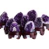 新天然(新天然)紫晶洞，钱袋子开口笑聚宝盆紫水晶，洞原石水晶球柱摆件消磁