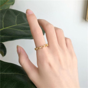 日韩镂空爱心食指戒指，女ins潮时尚，设计网红时尚简约指环