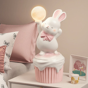 创意小兔子装饰台灯儿童，房卧室床头灯可爱少女，小夜灯生日结婚礼物