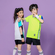 儿童羽毛球服小学生速干运动套装，女孩排球乒乓球衣，男童足球训练服