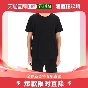 香港直邮Hugo Boss雨果博斯男士圆领T恤黑色短袖纯色修身贴身型