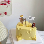 猫和老鼠奶酪形状硅胶模具超大号翻糖慕斯蛋糕diy家用烘焙模具