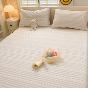 纯棉床单床笠单件全棉花卉樱桃花床套席梦思床垫套保护罩防滑床罩