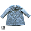 CHUAN KIDS 绗棉柔软浅蓝色牛仔/浅粉真丝羊毛棉袄裙也可作为大衣