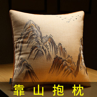 中式红木沙发抱枕靠山靠垫靠枕床头靠背腰枕轻奢客厅抱枕套靠背垫