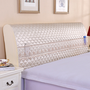 蕾丝床头罩1.5米1.8米床头套实木软包欧式皮床头防尘保护套通用