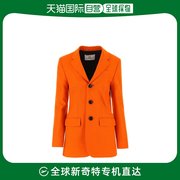 香港直邮amialexandremattiussi女士橙色羊毛西装外套