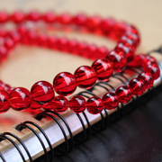 红色玻璃珠子圆珠散珠diy饰品头饰发簪，手链耳环项链手工串珠配饰