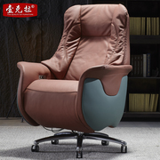 老板椅真皮座椅可躺办公椅，真皮座椅高档舒服久坐皮质老板椅可躺平