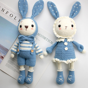 菲菲姐家手工钩针编织玩偶diy材料，包手工(包手工，)制作礼物毛线娃娃情侣兔