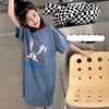93997木家短袖T恤裙童装夏款韩版女童卡通连衣裙中大童可亲子装