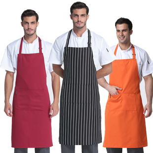 厨师围裙厨房大号饭店餐厅，男女家用咖啡店快餐店食堂餐饮专用定制