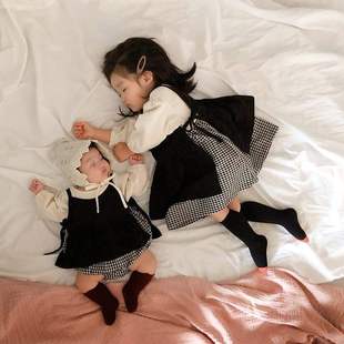儿童姐妹装婴儿连体衣包，屁衣女宝宝，衣服春装哈衣婴幼儿长袖连衣裙