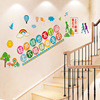 幼儿园材料环创主题墙面装饰托管班级文化，墙贴纸楼梯走廊教室布置