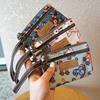 韩国卡通防水双拉链手机包可爱零钱包杂物收纳包碎花手拿包手挽包