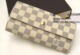 LV钱包1:1的正品品质二折长款米色棋格皮夹