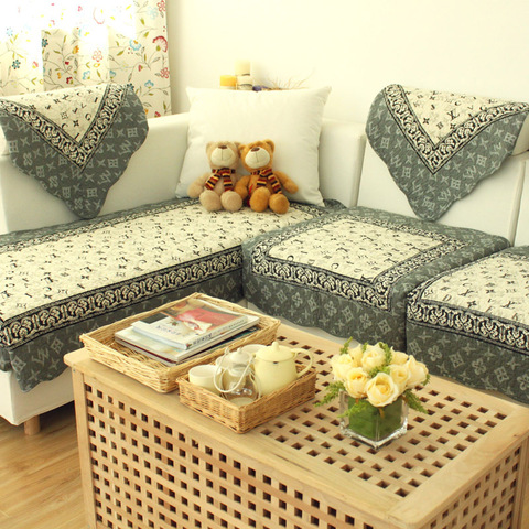 正品布艺 田园皮沙发垫布艺坐垫时尚欧式罩巾