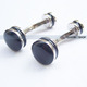 高档铜质合金袖扣,黑色抛光