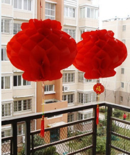  春节新年喜庆红灯笼/平安灯笼/婚礼/婚庆/ 结婚塑纸元旦灯笼50号
