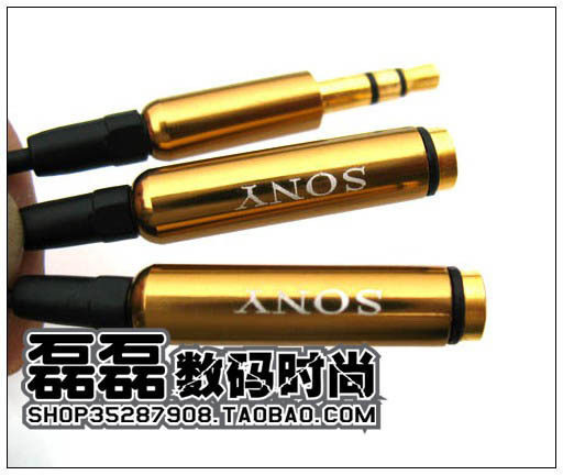 原装SONY极品金属分频线-情侣线-耳机一分二线 MP3一分二线