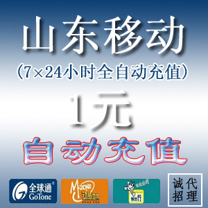 中国移动话费充值  山东移动1元话费充值【自动充值】拍前联系