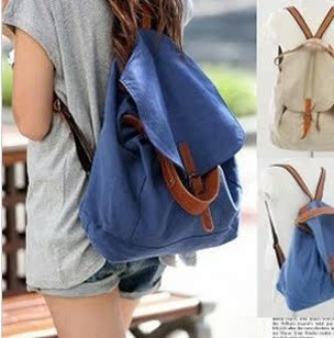  新款韩版冬季复古帆布包双肩背包单肩包女包学生休闲运动包