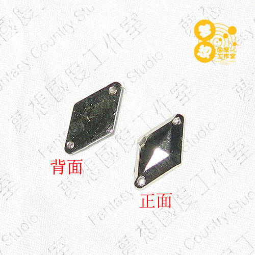 吸血鬼骑士COSPLAY道具 黑主学园校服专用银色菱形尖角 6g
