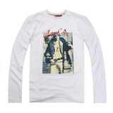 LEVIS2011新款专柜全棉小衫直筒长袖T恤 男士打底衫白色黑色