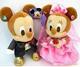 Disney 米奇米妮婚纱情侣公仔(小号)粉色