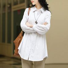 闽2012绣春装必搭MXY1067日韩超人气时尚长袖棉质百褶 新款女衬衫