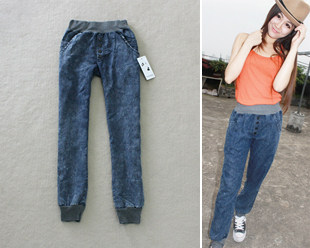 (Ladies 611-2) female feet of the pants collapse buttons casual laugh harem pants pants, pencil pants jeans 5502