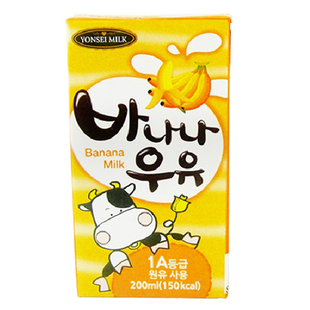  【天猫超市】韩国进口 延世大学 香蕉牛奶 果泥牛奶190ml