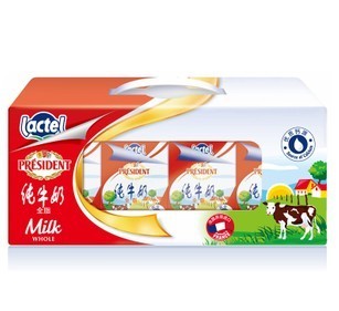  【天猫超市】法国进口 总统兰特全脂牛奶礼盒装200ml*10盒/箱