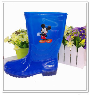  迪士尼米奇大童雨鞋防滑时尚水晶男女儿童雨鞋雨靴宝宝水鞋包邮