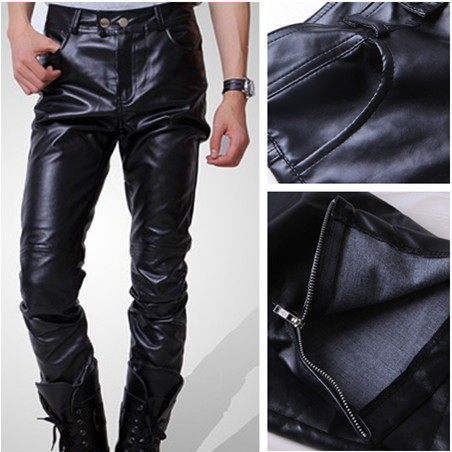 [Deal] spring-summer men's Korean wave slim PU leather pants men's wagon pencil pants leisure pants hot