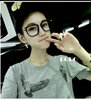 王嘉尔(王嘉尔)张艺兴大框眼镜框，非主流黑色眼镜架，时尚复古韩国tr90平光镜