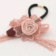 浪漫韩饰 布艺玫瑰花发圈