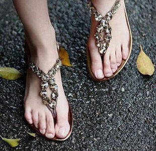  12年新品上市 凉鞋裸色系平跟休闲女式凉鞋平底休闲凉鞋