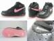 NIKE Womens Air Force 1 Mid(black、pink) 经典鞋