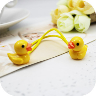  满就减kiki儿童发饰宝宝头饰品橡皮筋 出口台湾 黄小鸭发绳A01-39