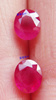 深玫红色天然红宝石裸石2  OV4.5*5.5mm 两粒