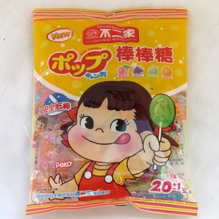  不二家水果棒棒糖125g 蜜桃+葡萄+哈密瓜+香橙 20支(150)