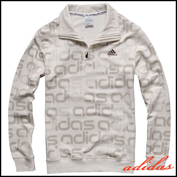 100%好评adidas/阿迪达斯2010珍藏版立领G4B56超人气长袖T恤 白色
