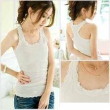 [2016]夏装百搭长款蕾丝花边工字背心女吊带打底背心80g