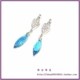 韩国进口蓝水晶耳坠