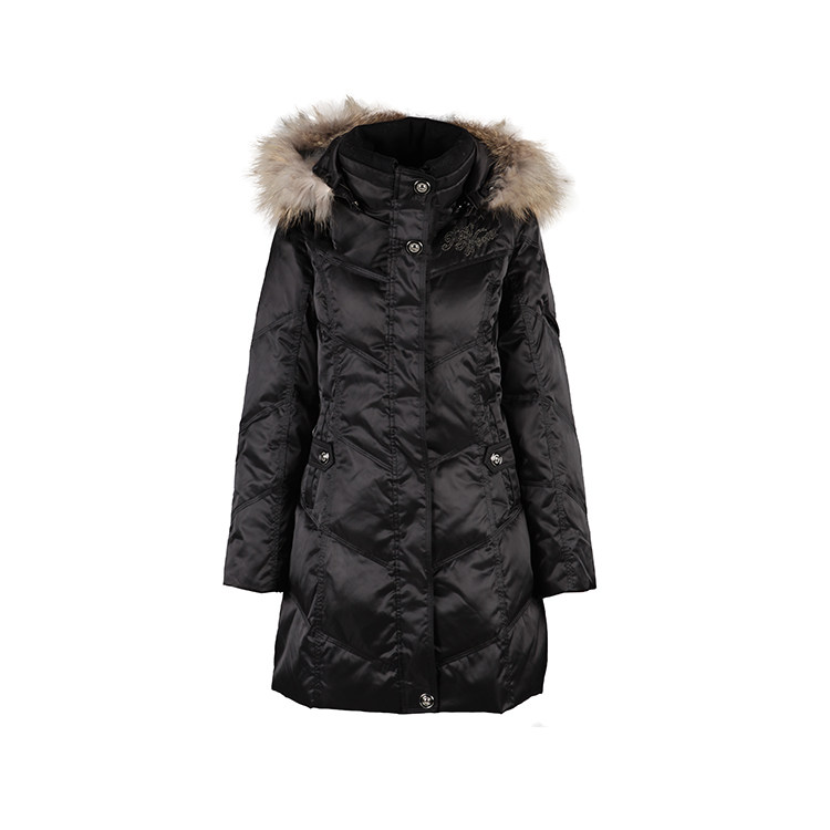 09新款 雪中飞<span class=H>羽绒服</span> 女中毛帽面包服 XR7132