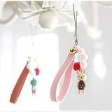 [9009] 微利饰品 珍珠 时尚挂件 多种可爱小动物 <span class=H>手机</span><span class=H>链</span>挂件