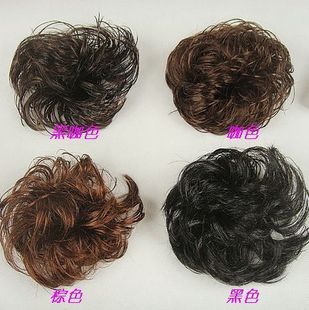  儿童发饰 少女发饰 假发发圈发绳 黑 棕 咖 黑咖  四色 单个